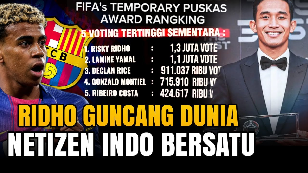 INI GILA! RISKY RIDHO MENANG PUSKAS AWARD, YAMINE YAMAL KALAH JAUH!