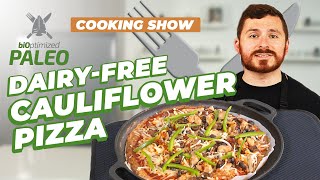 The Best Cauliflower Pizza Crust Recipe That Won't Fall Apart (Dairy Free) \/ biOptimized Paleo