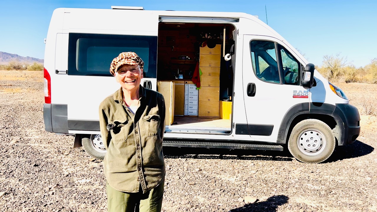 In Her 80s She Built This Promaster Herself — and Van Life Helped Her Ditch Her Cane