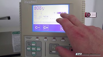 Barudan BENT Control Panel Operations Video - How to select job run colors - 4 of 7