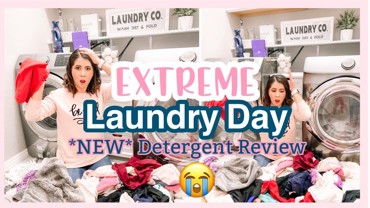 EXTREME LAUNDRY DAY// NEW LAUNDRY DETERGENT REVIEW 2021 //LAUNDRY MOTIVATION //ALLTHINGSYESSICA