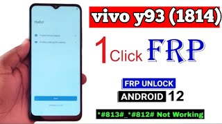 Vivo y93 frp bypass without pc mtk cpu || vivo 1814 frp bypass new tricks || google account bypass