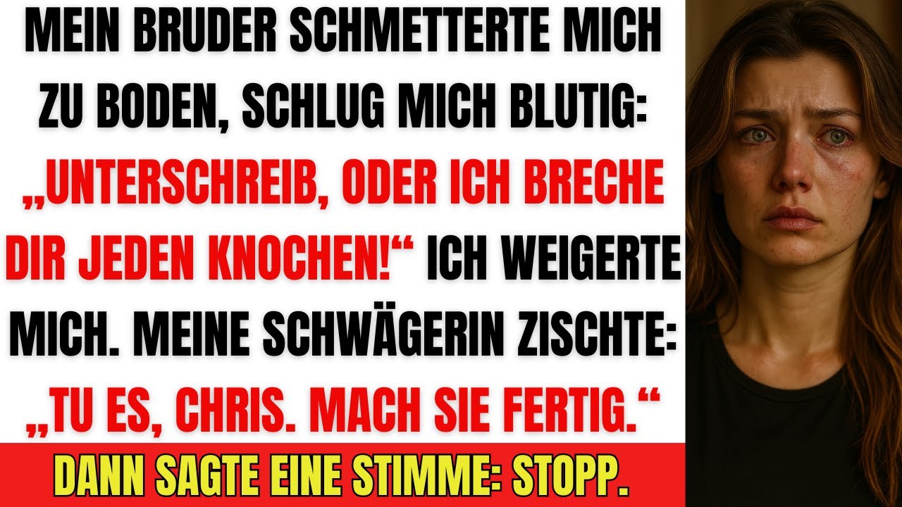 Mein Bruder brüllte: „Unterschreib, oder ich breche dir jeden Knochen!“ – Ich sagte NEIN
