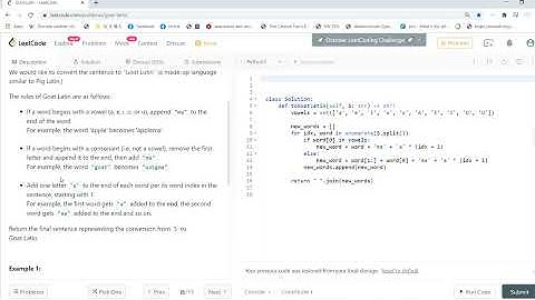 Leetcode solving: 824. Goat Latin