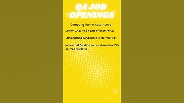 QA JOB OPENING FOR AUTOMATION TESTING #automation #selenium #manualtesting #qa #viral #yt #ytshorts