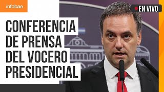 Conferencia de prensa del vocero presidencial, Manuel Adorni (15/04/2024)