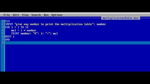 Qbasic - Multiplication Table Using For Loop
