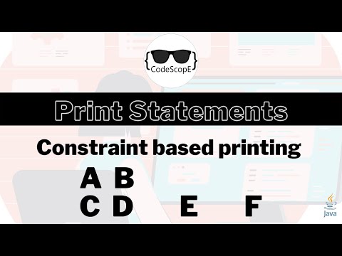 Print a pattern given a contraint(use 5 print statements) | Java | Print Statements | Question 5