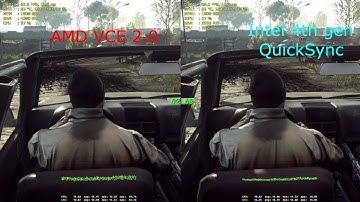 AMD VCE 2 vs. Intel Quicksync 3 (1080@60fps performance)