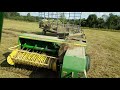 Baling Hay with John Deere 346 and 1966 4020