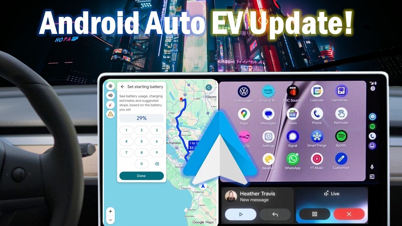 Android Auto EV Update! Google Maps Now Plans Charging Stops ...