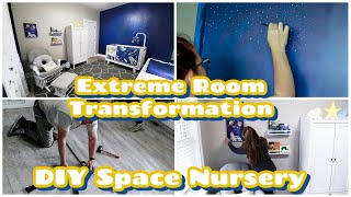 DIY Space Galaxy Nursery Makeover | Boy Nursery Ideas