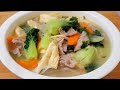 白菜仔 腐竹 粉絲 肉片湯 Cabbage, Rice noodles, bean curd skin, meat slice soup