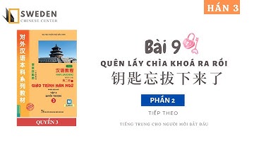 HÁN 3 | BÀI 9 - PHẦN 2: QUÊN LẤY CHÌA KHOÁ RA RỒI | Tự học tiếng Trung HSK