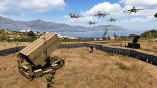 NASAMS &amp; AN/MPQ-64 Air Defense System Attacks Enemy Jets - Arma 3