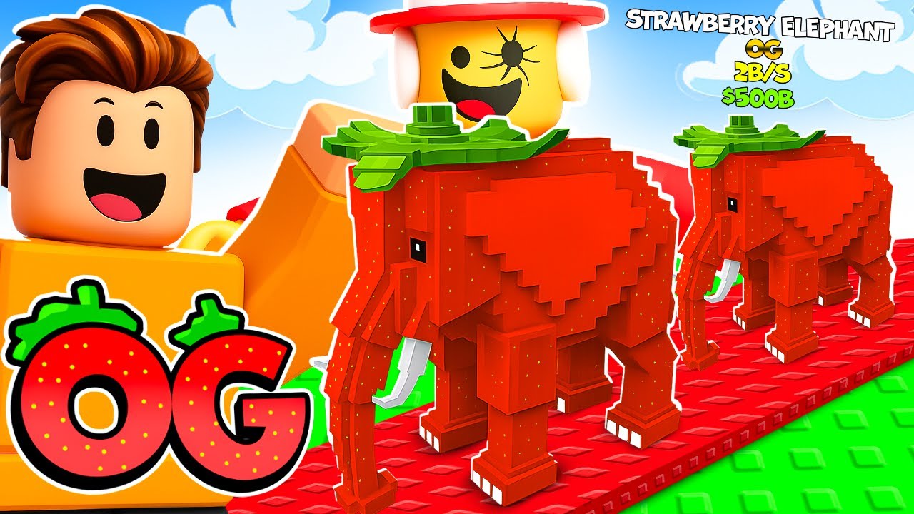 Jag Är Med I Steal A Brainrot OG Strawberry Elefphant Eventet