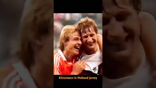 Klinsmann wearing Holland Gullit  jersey | WC90 | 24/06/1990 | West Germany 🇩🇪 2-1 Holland 🇳🇱