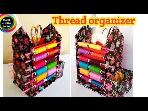 DIY Thread organizer idea from waste cardboard# Sewing Thread