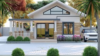 Beautiful and Look Luxury Small House Design - New House 6x9 Meter with 2 Bedroom, Farmhouse Design