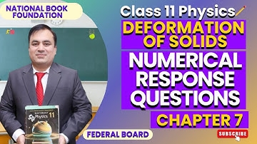 Numerical Response Questions | Physics 11 Chap 7: Deformation of Solids | National Books Foundation