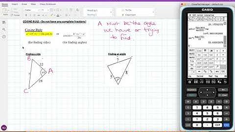 Sine and Cosine Rule (Using the classpad)