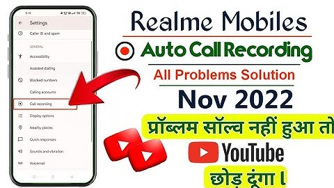 Realme 7 Phone mein Call recording kaise kare|how to enable call recording setting in realme 7