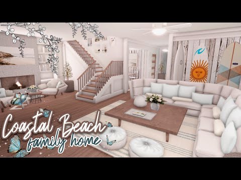 BLOXBURG: Coastal Beach Family Home | speedbuild 🌊