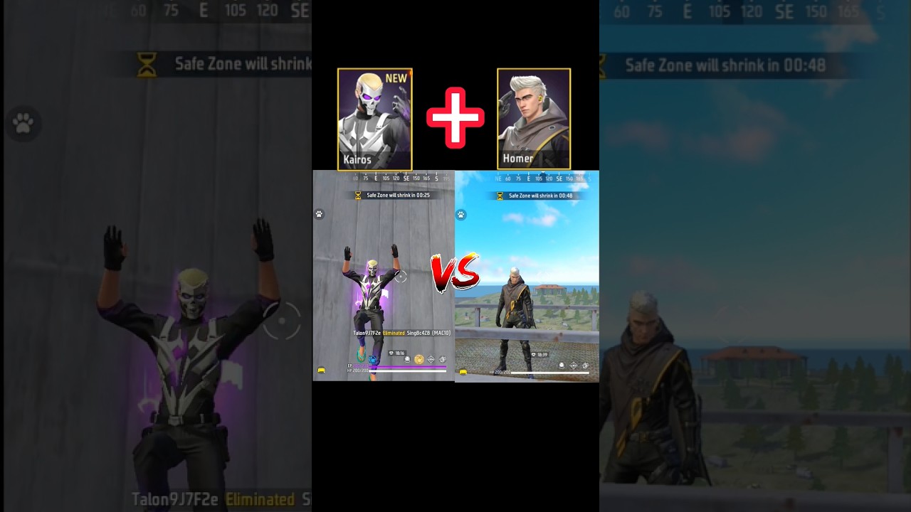 Kairos + Homer 🔥 Best Skill Combination | Kairos vs homer ability test | FF OB45 Update | 