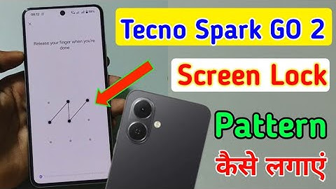 Tecno spark go 2 me screen lock kaise lagaye/how to set pattern lock in tecno spark go 2 5g //