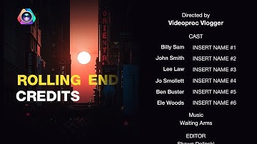 How to FREE Create Rolling Credits in One Minute | VideoProc Vlogger