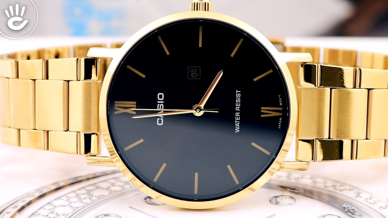 Orologio Uomo Casio MTP-VT01G-5B Analogico Tono Oro Acciaio Inox Quarzo Elegante
