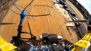 Massive FPV multirotor race fail