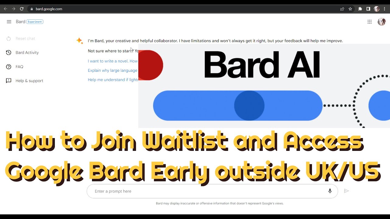 How to Join Waitlist and Access Google Bard Early outside UK/US YouTube