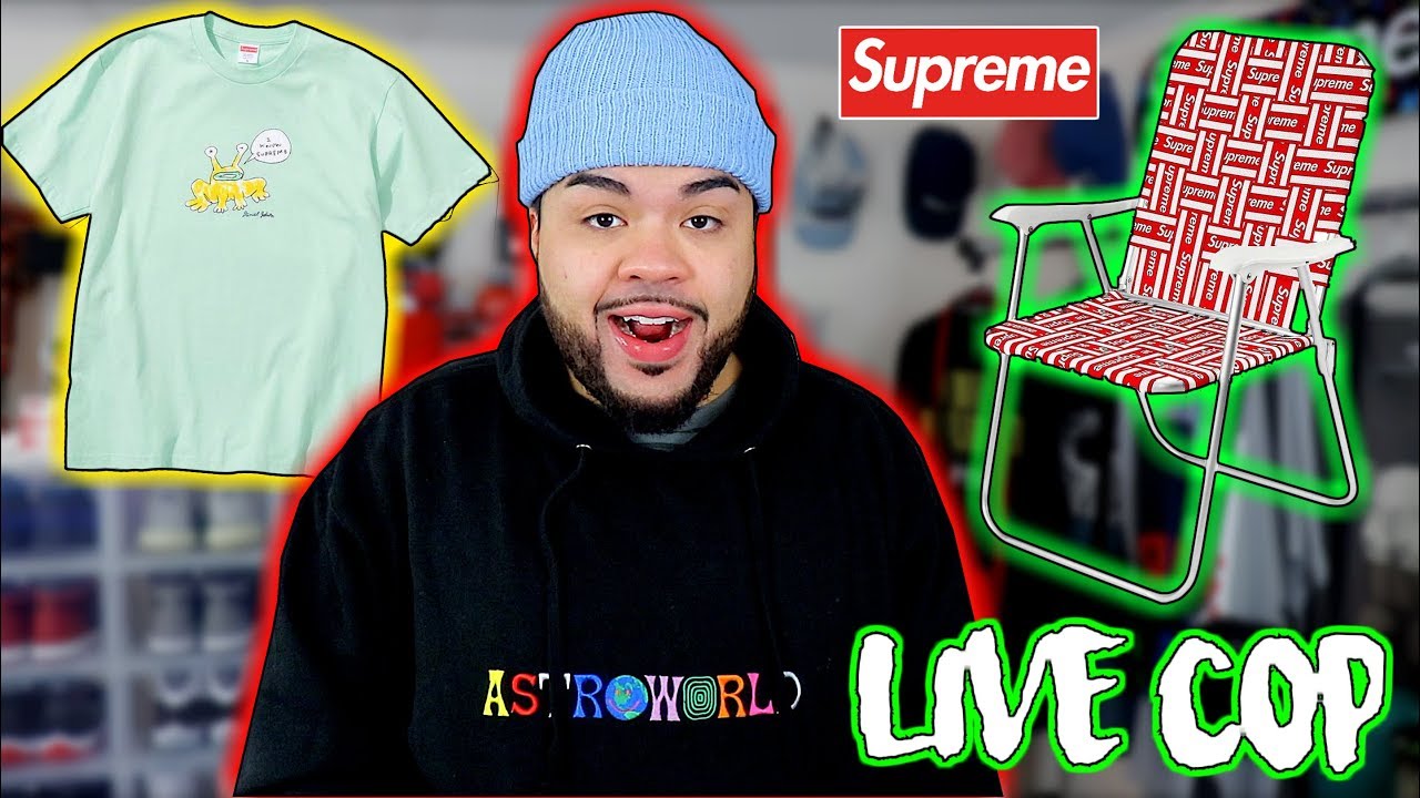 SUPREME WEEK 12 SS20 LIVE COP | Lawn Chair Checkout - YouTube