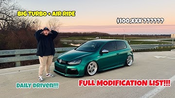 FULL MOD LIST ON MY MK6 GTI! 