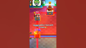 can evolution pekka + heal spirit 3 crown 👑 #clashroyale