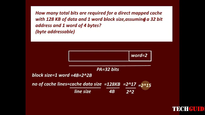 Cache Mapping Practice Question|Total bits required for cache|Direct Mapping