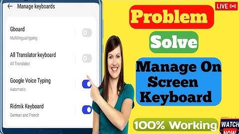 How to fix on screen keyboard problem  l manage on screen keyboard problem solved 2024