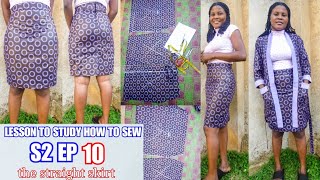 LESSON TO STUDY HOW TO SEW S2 EP10 To cut and collect the skirt📚✂️ to collect with the measurement