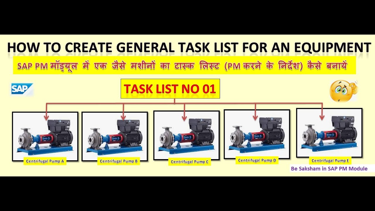 How To Create General Task List For Similar Kind Of Equipment In SAP PM How To Create General Task List For Similar Kind Of Equipment In SAP PM