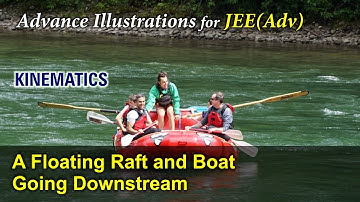 Advance Illustrations - A Floating Raft and Boat Going Downstream | Kinematics #53 for JEE Advanced