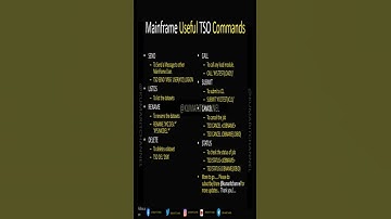 Mainframe Useful TSO Commands