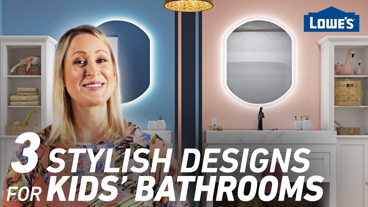 3 Stylish Kids' Bathrooms /// Lowe's Design Basics