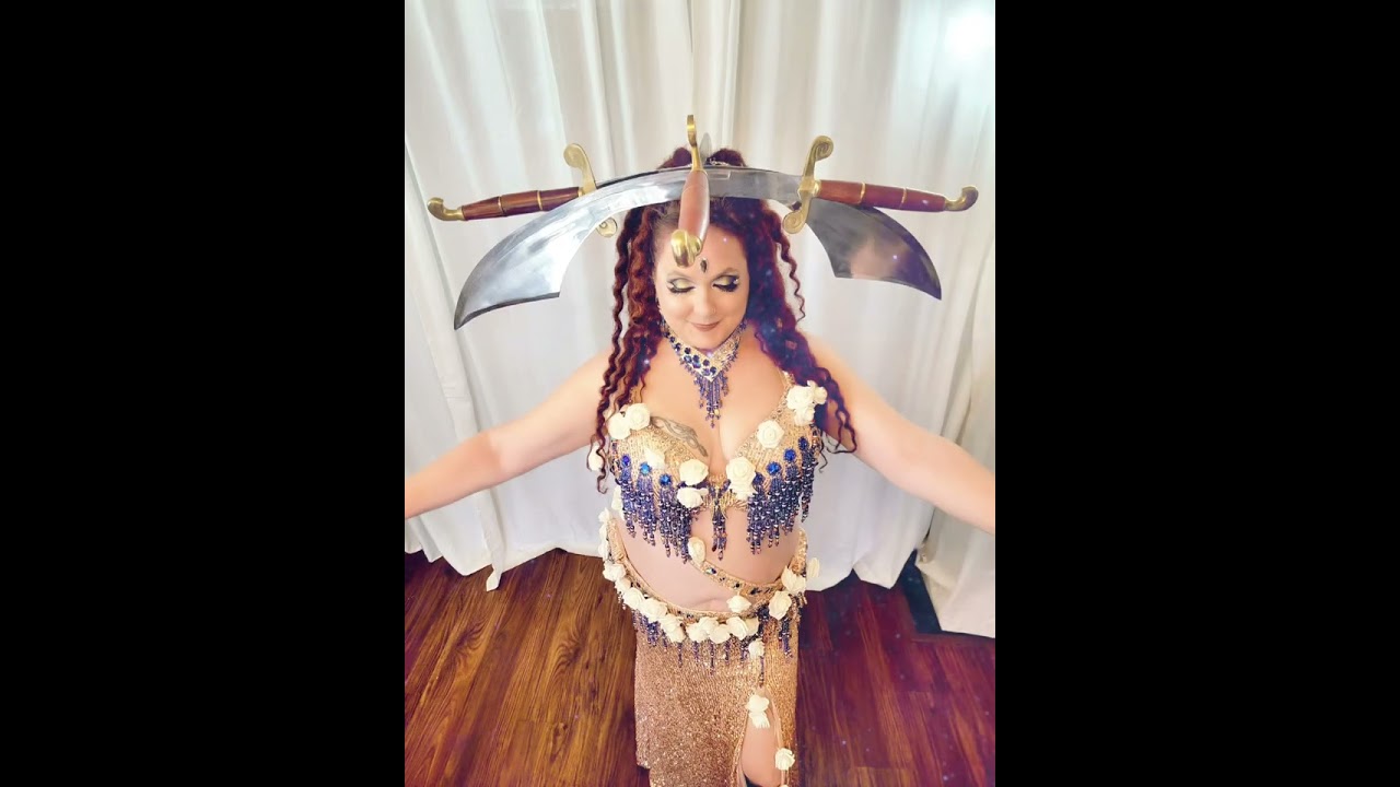 Triple sword Bellydance, LED costume