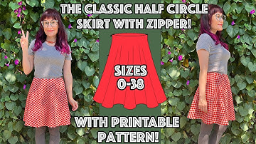DIY Half Circle Skirt With Zipper Sewing Tutorial Plus Pattern!