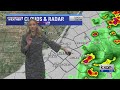 Spotty downpours, hot and humid the rest of the weekend