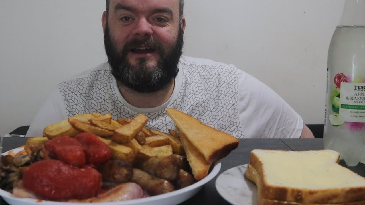Full English breakfast uk mukbang
