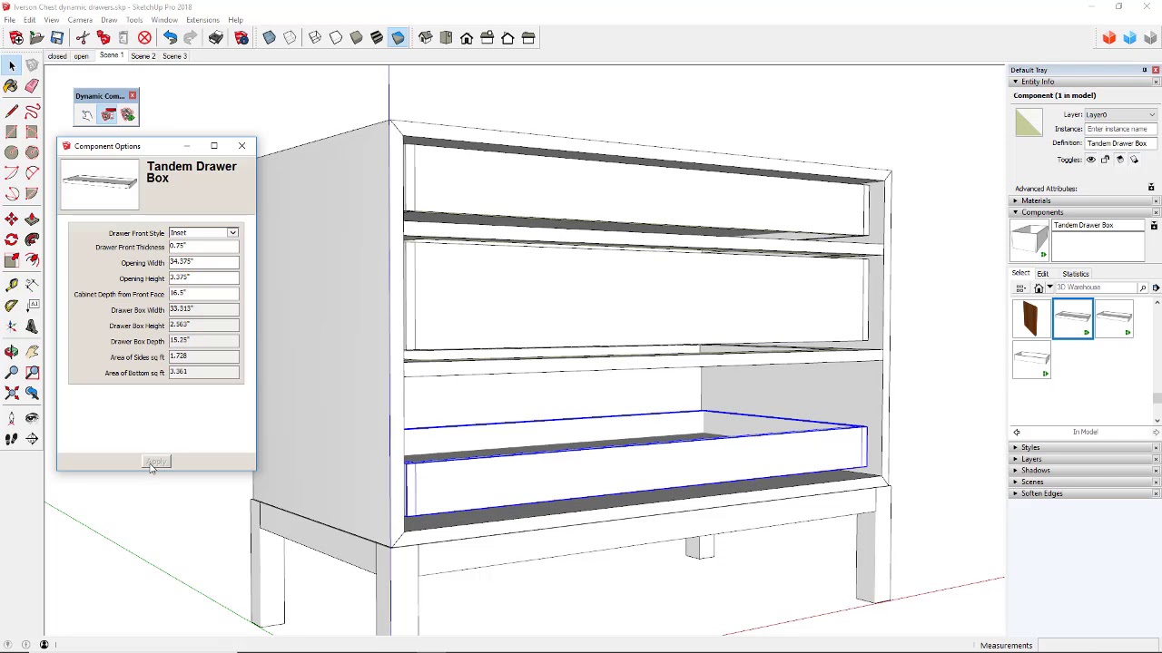 Dynamic Components In Sketchup