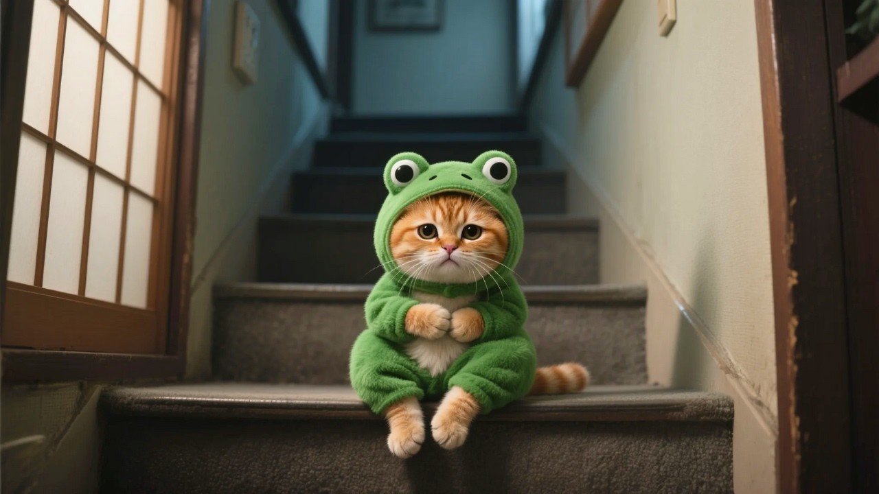 Ginger Kitten Home Alone When It Rains 🏠, Mama Cat Returns To Bring Happiness 💕