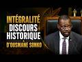 SONKO ELU PRESIDENT : INTEGRALITE DISCOURS HISTORIQUE D'OUSMANE SONKO